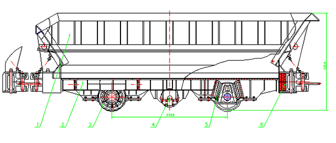 6m3底側卸載式礦車 